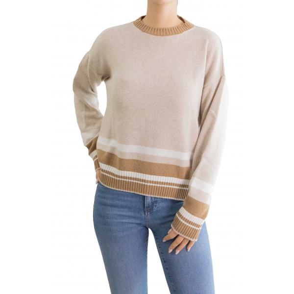 Maglioncino con bordi colorati